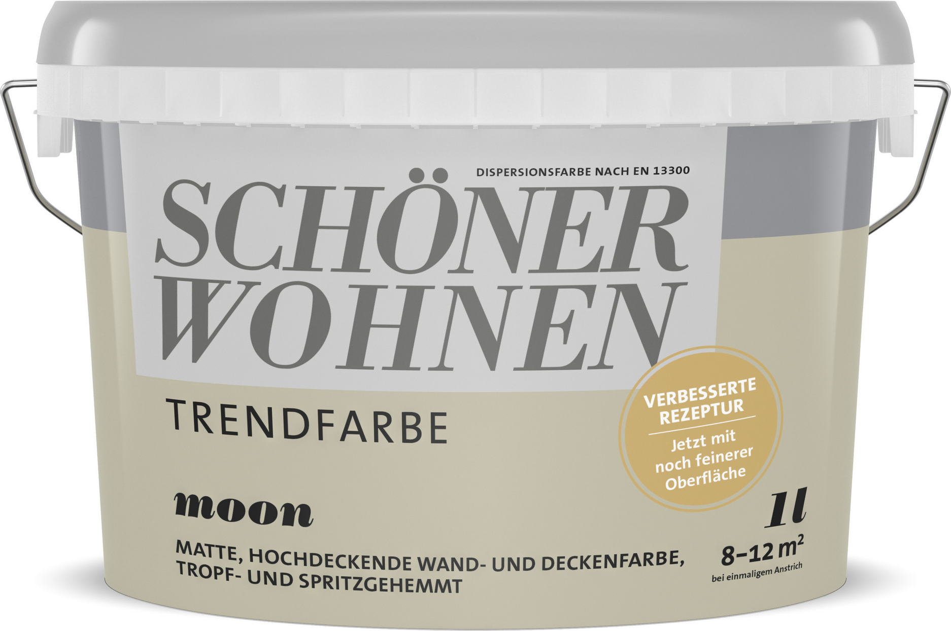 Schöner Wohnen Farbe Trendfarbe 'Moon' beigegrau matt 1 l