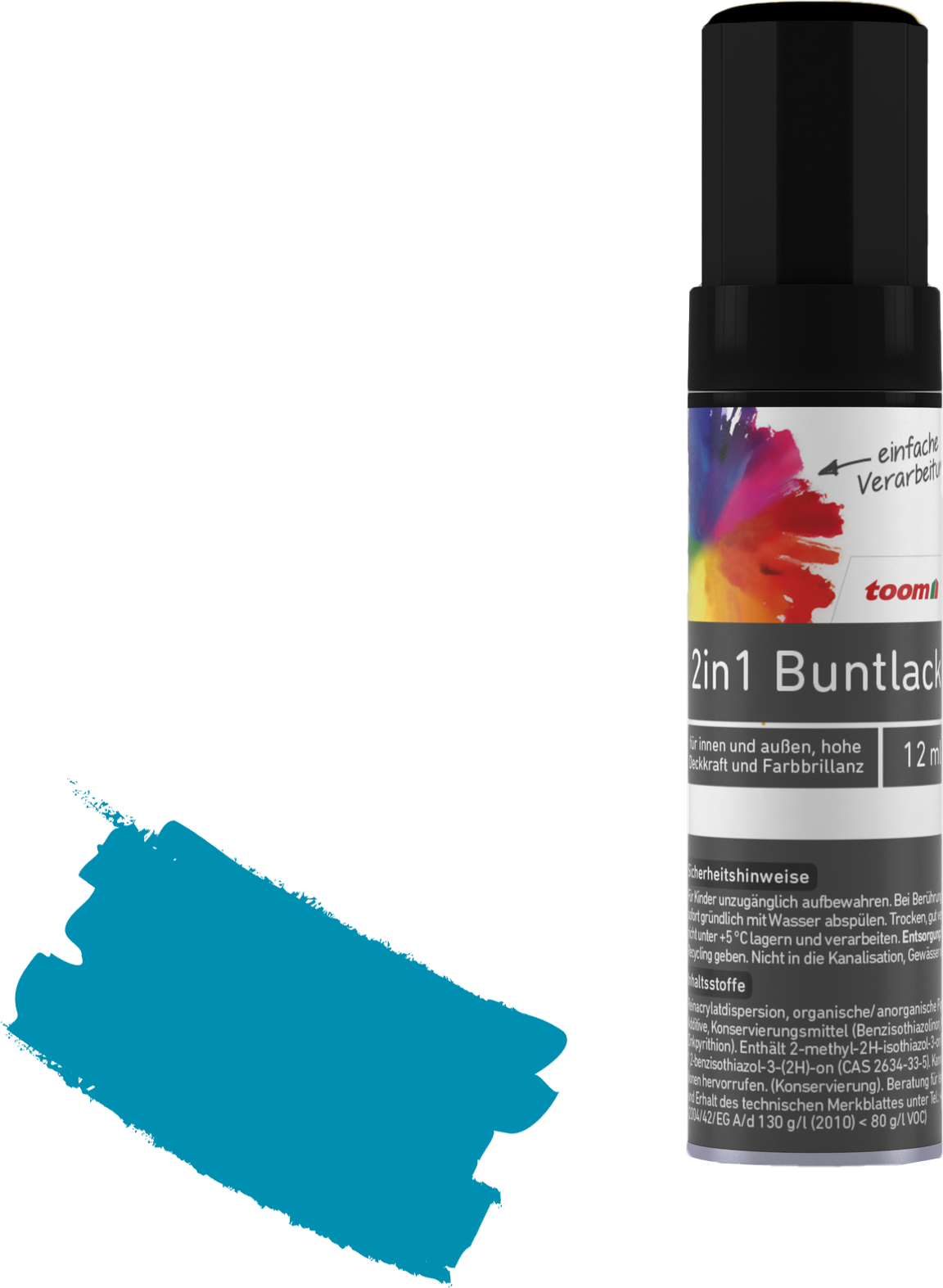 Thumbnail - toom 2in1 Buntlackstift lichtblau glänzend 12 ml