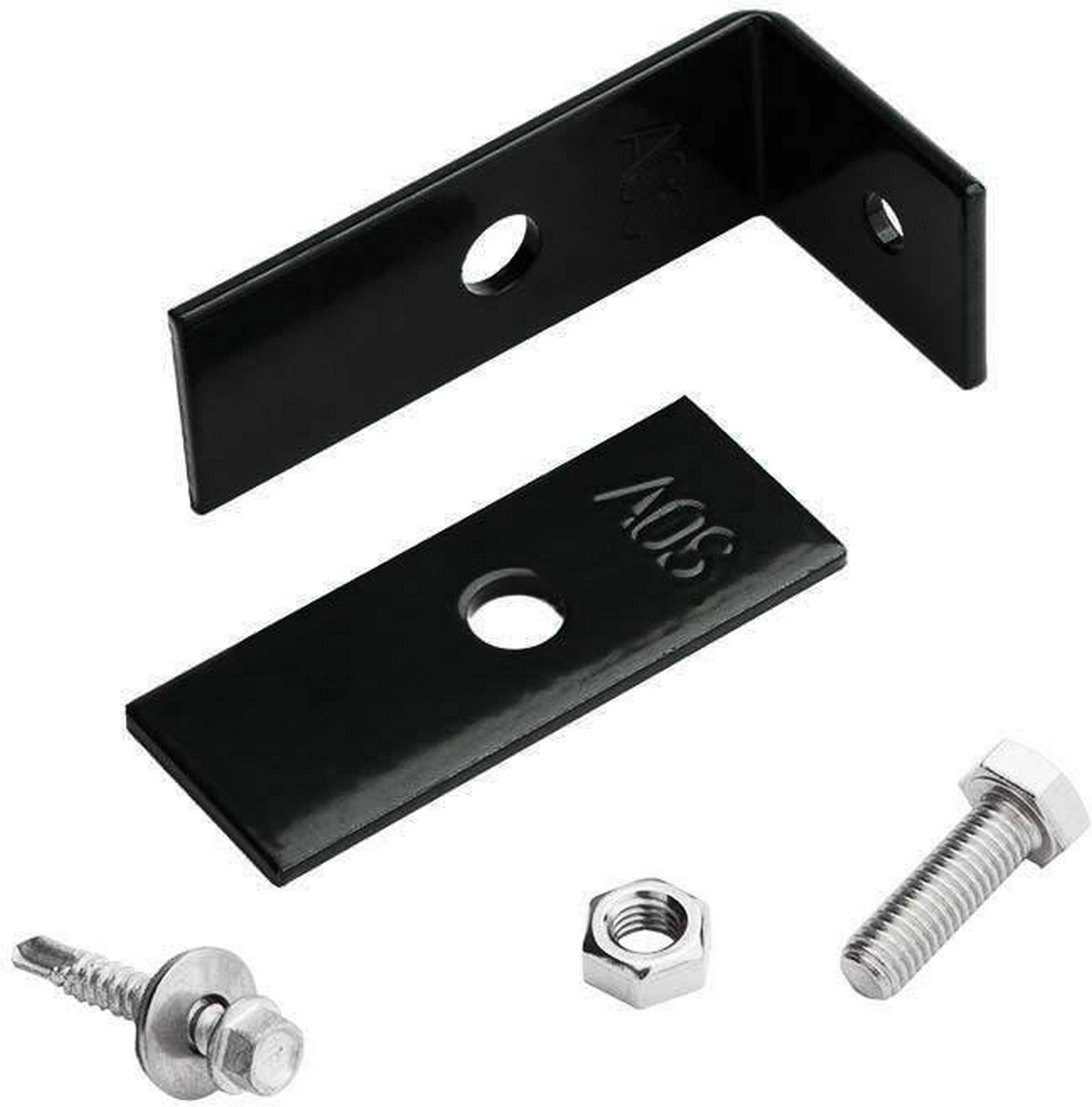 deutsche zauntechnik Anschlusswinkel schwarz für Doppelstabmattenzaun