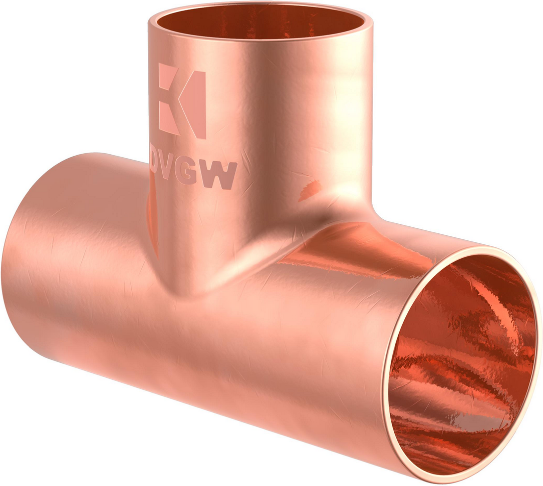 Thumbnail - Kirchhoff T-Stück Lötfitting Kupfer Ø 22 mm