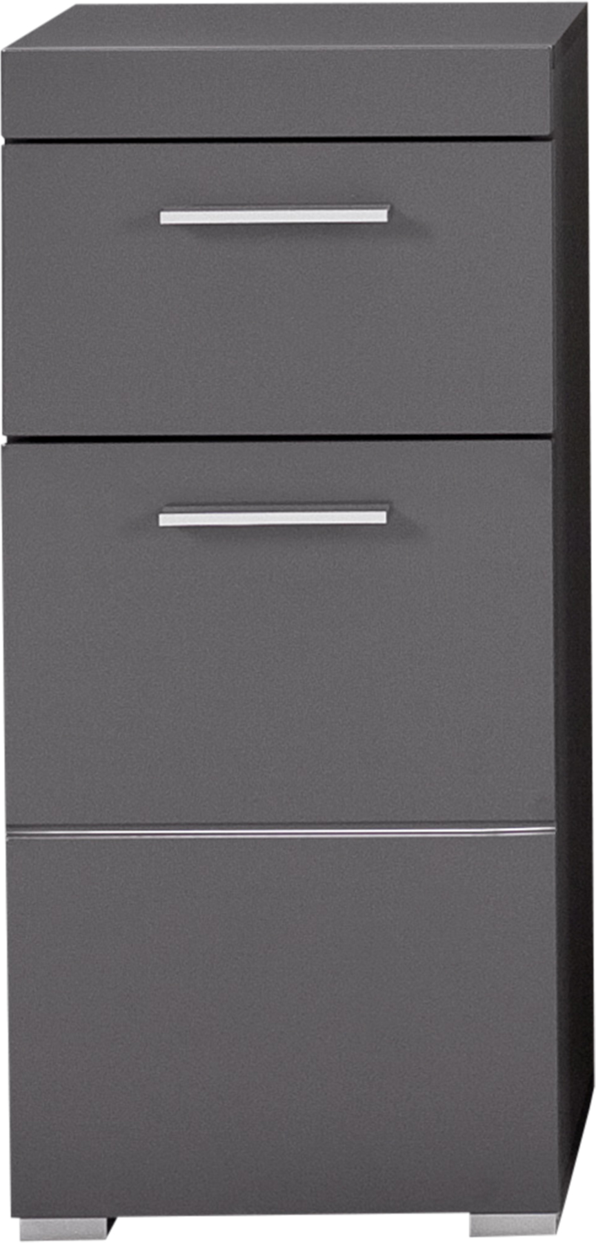 Trendteam Unterschrank 'Amanda' grau glänzend 37 x 79 x 31 cm