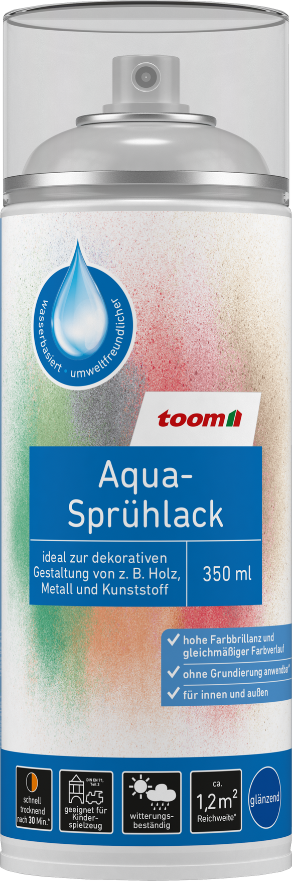 Thumbnail - toom Aqua-Sprühlack reinweiß glänzend 350 ml