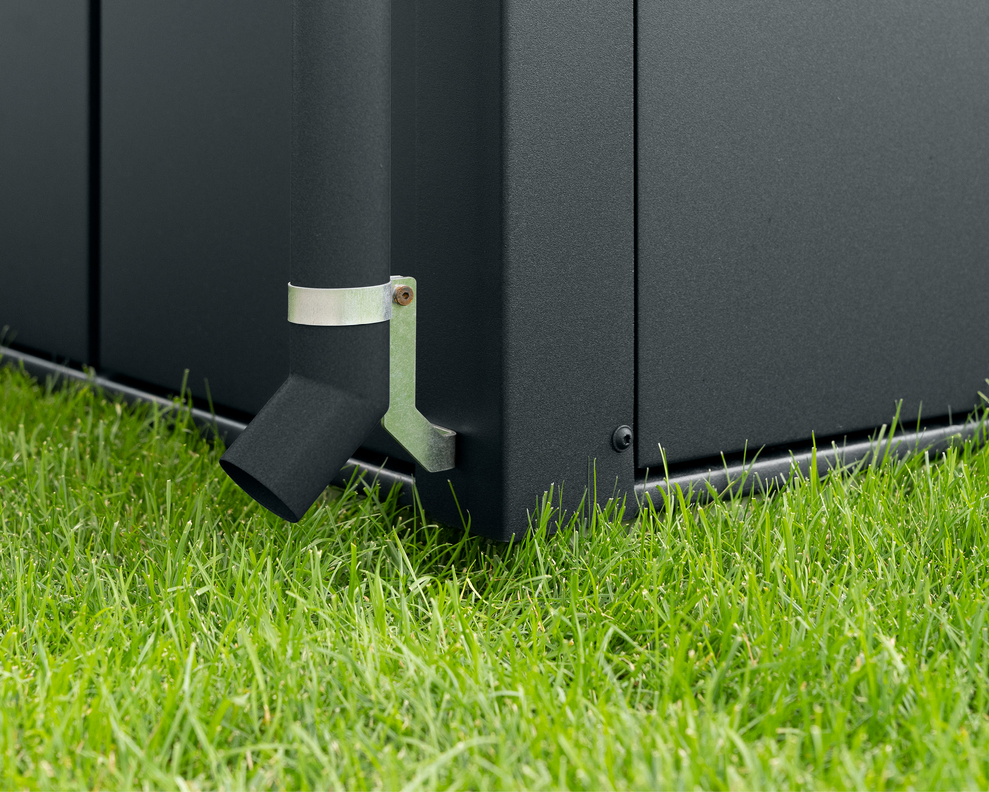 EcoStar Regenfallrohr für Gerätehäuser anthrazitgrau bis 7 m²