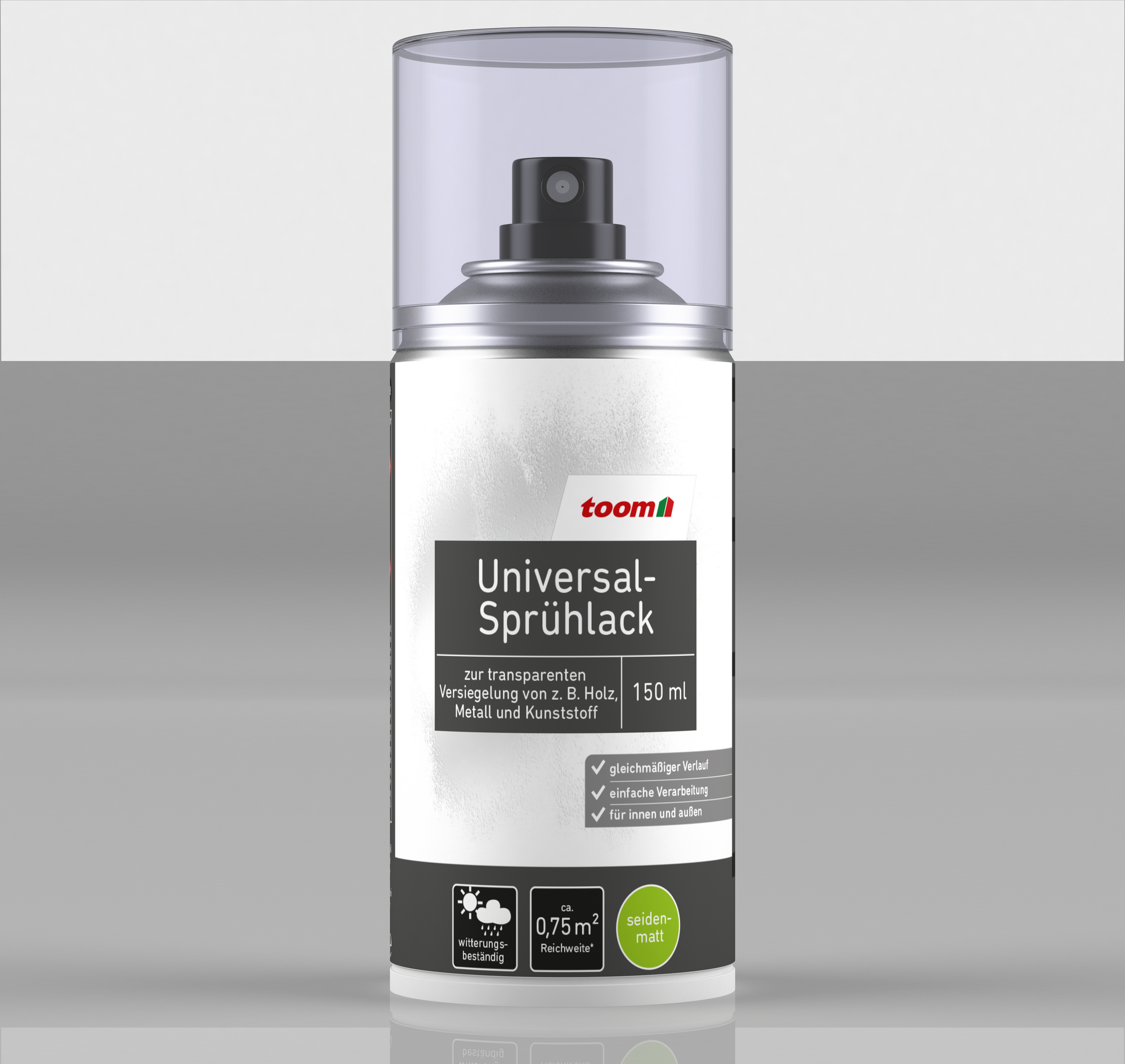 Thumbnail - toom Universal-Sprühlack transparent seidenmatt 150 ml