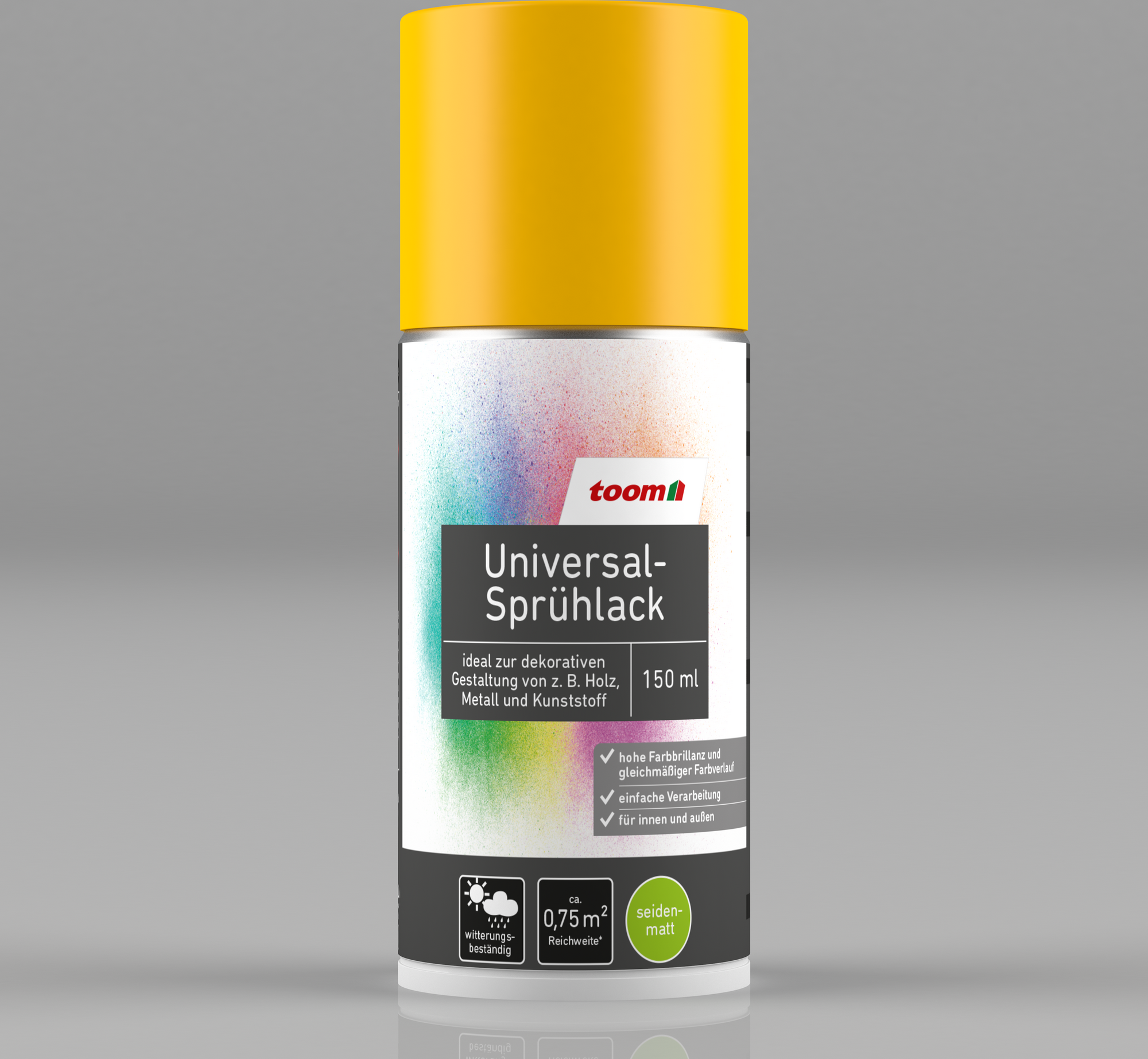 Thumbnail - toom Universal-Sprühlack 'Sonnenblume' orangegelb seidenmatt 150 ml