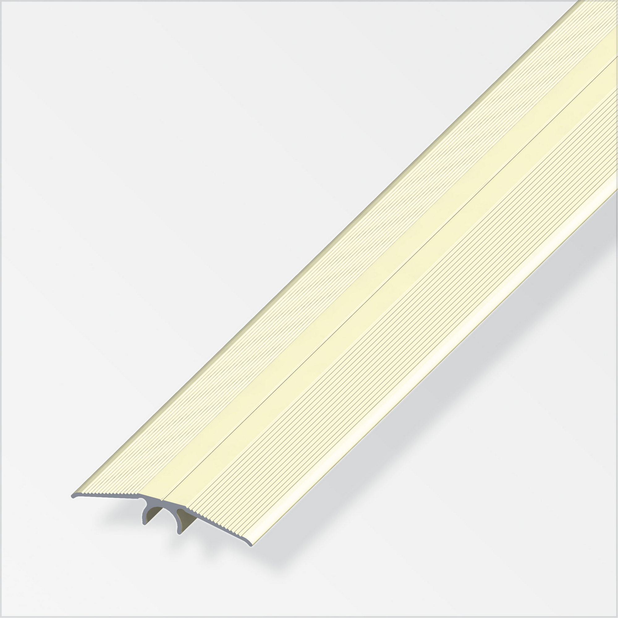 alfer Übergangsprofil 'clipstech®' Aluminium champagner 2000 x 46 mm