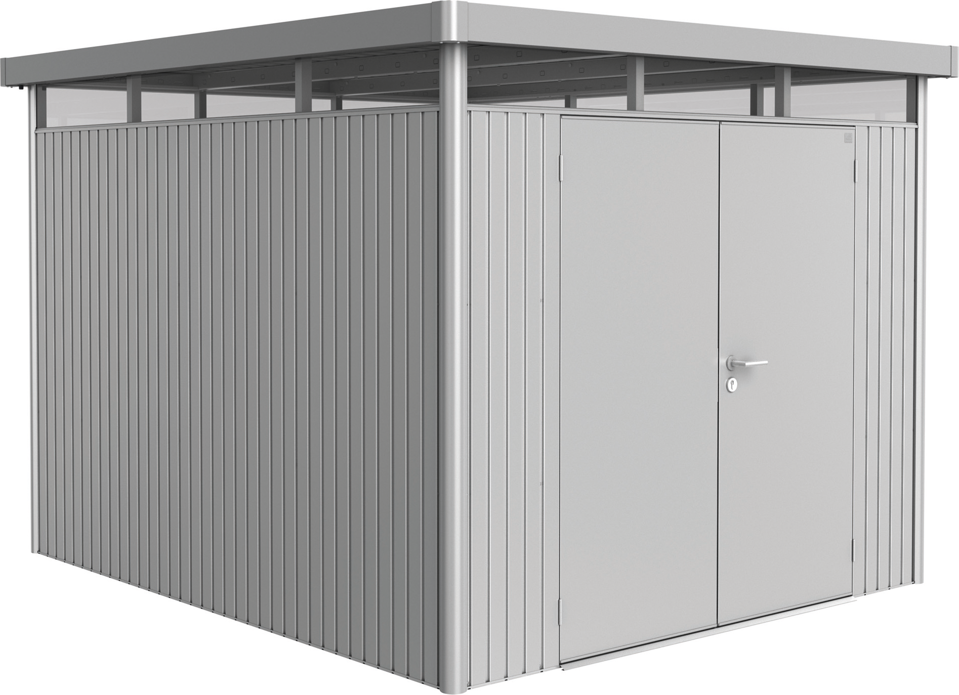 Thumbnail - Biohort Gerätehaus 'HighLine H5' silbern Doppeltür 275 x 315 x 222 cm