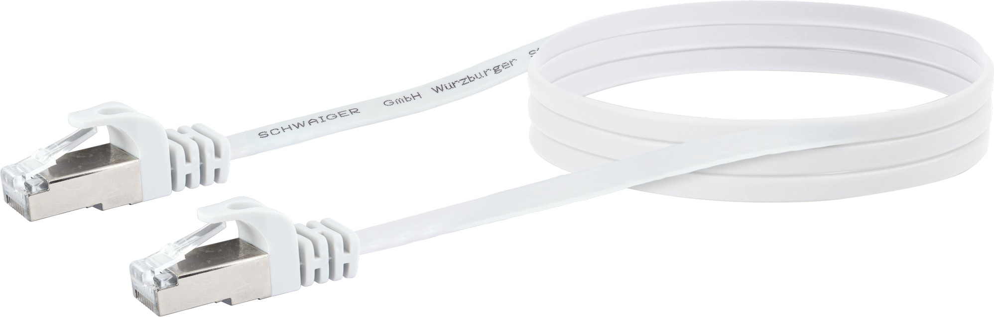 Schwaiger U/FTP-Netzwerkflachkabel CAT 6 weiß, 3 m