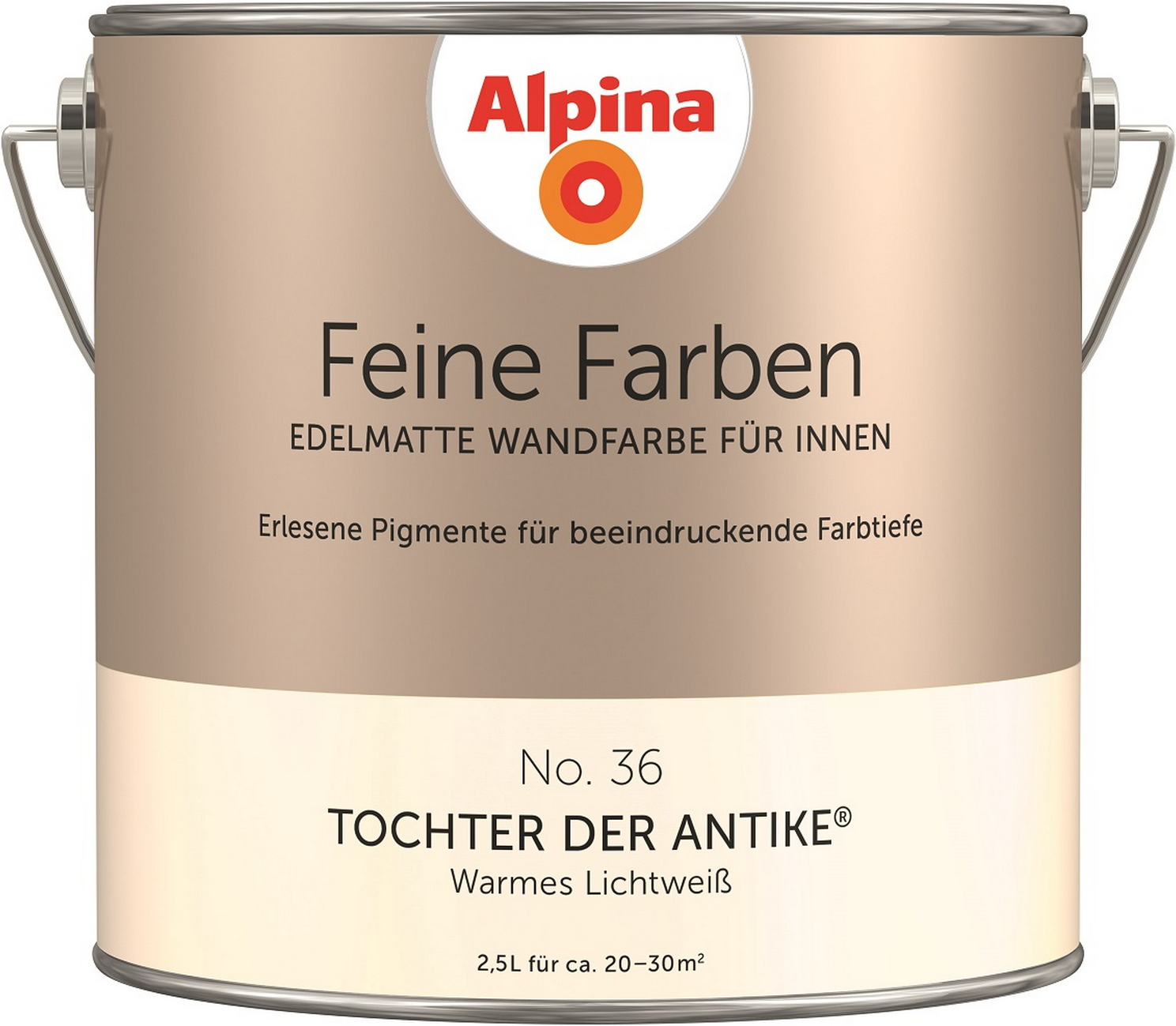 Alpina Feine Farben 'Tochter der Antike' weiß-beige seidenmatt 2,5 l