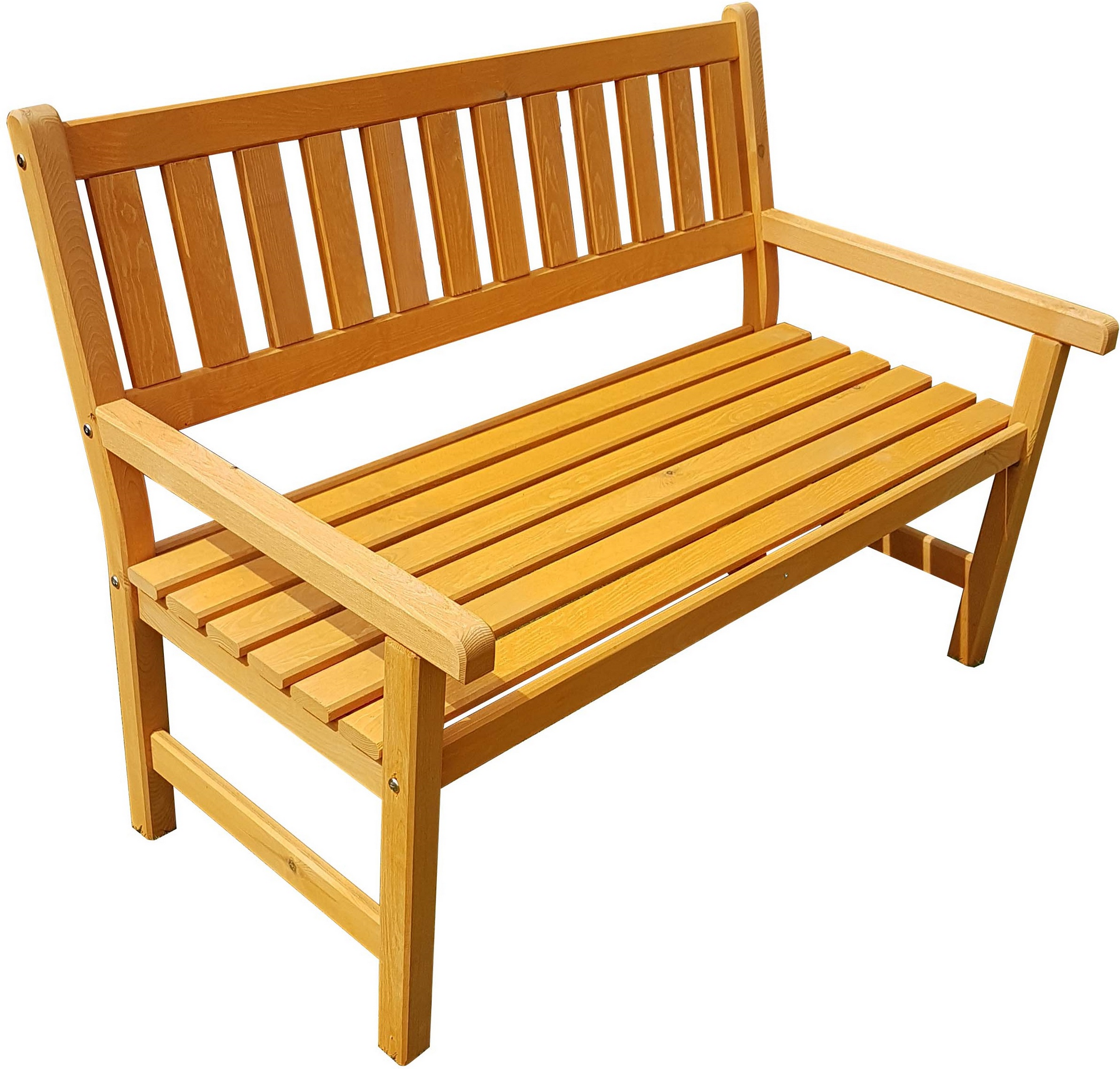 Promadino Gartenbank 'Johanna' Holz braun 2-Sitzer 125 x 71 x 91 cm