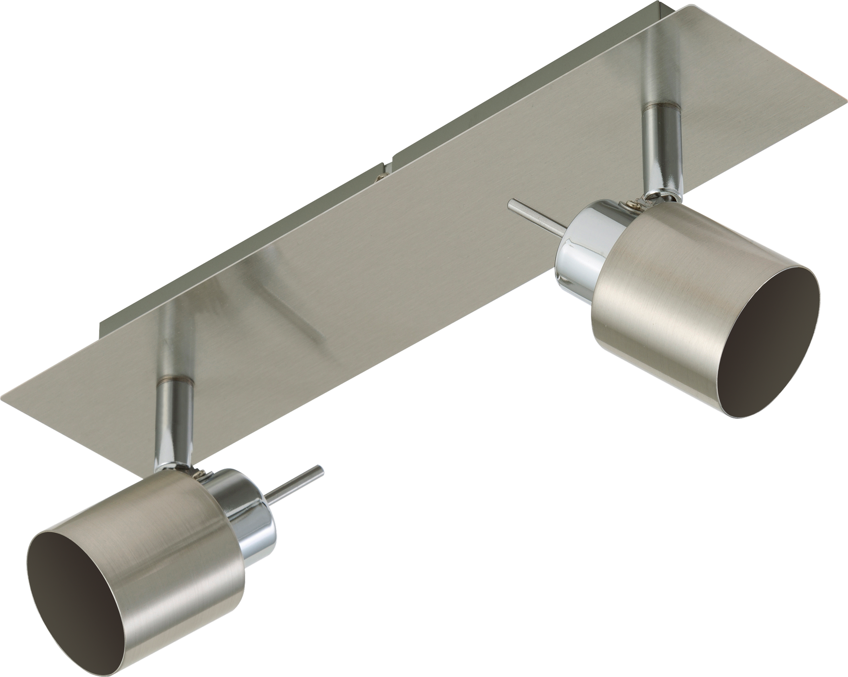 toom LED-Deckenleuchte 'Paula' silbern 2-flammig 32 x 11 cm