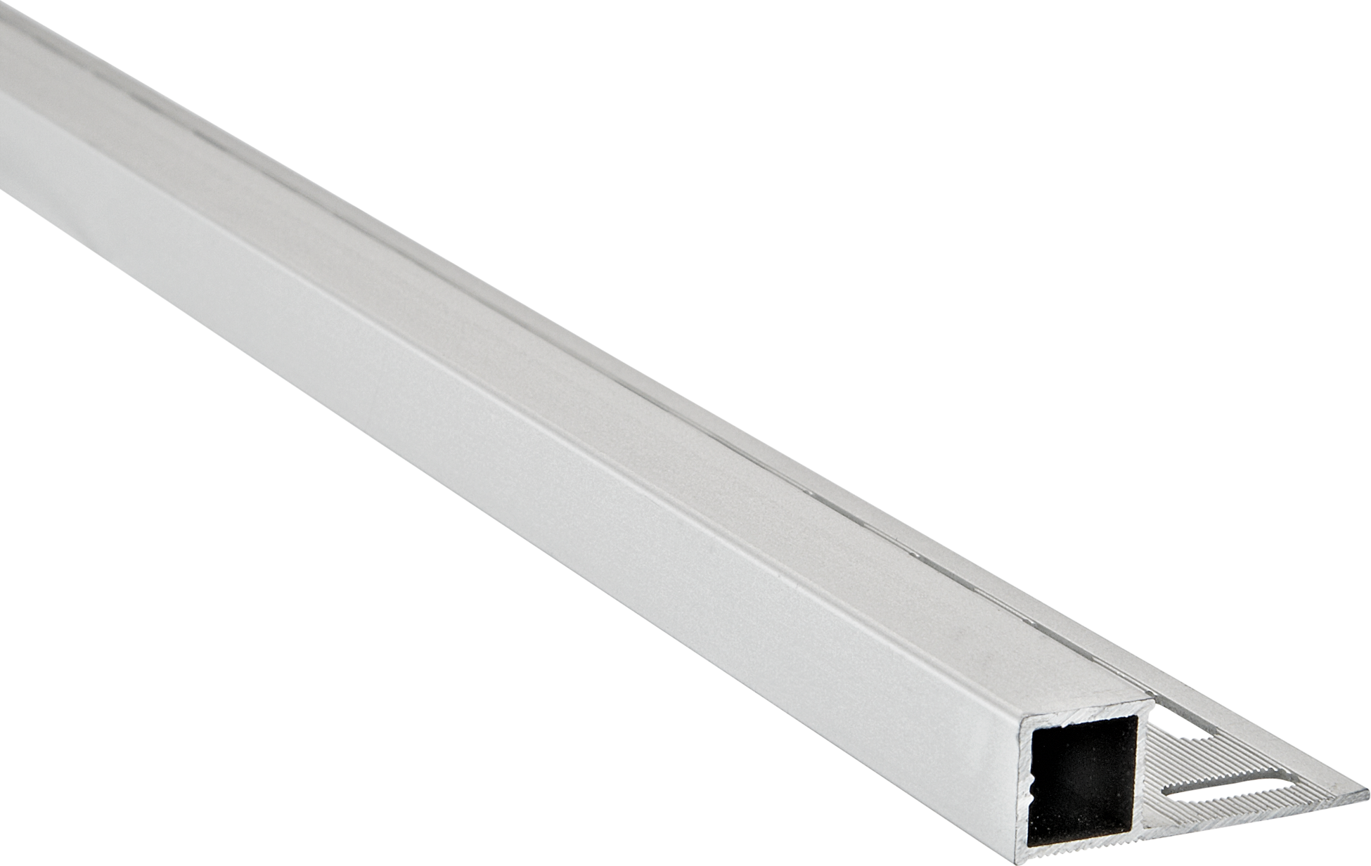 alfer Quadratprofil Aluminium silber 2500 x 10 mm