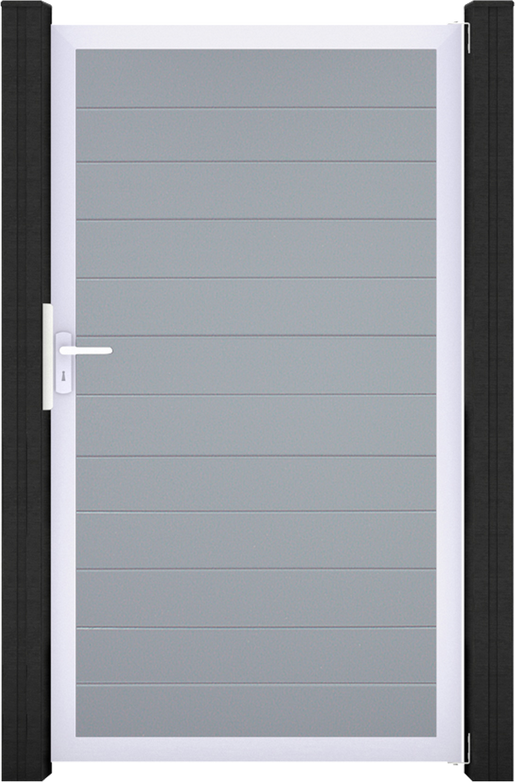 GroJa Einzeltor 'BasicLine' Universal DIN silbergrau/silber 100 x 180