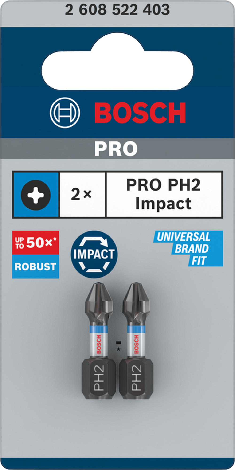 Thumbnail - Bosch Schrauberbit 'Pro Impact PH2' 25 mm, 2-teilig