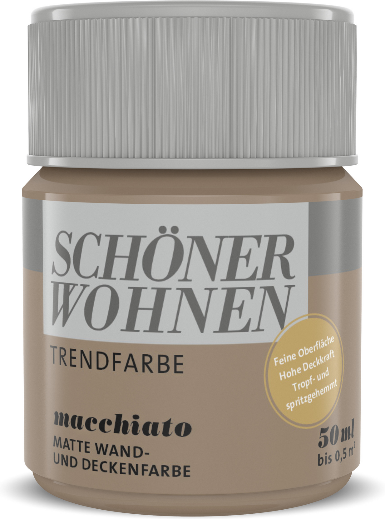 Thumbnail - Schöner Wohnen Farbe Trendfarbe 'Macchiato' kaffeefarben matt 50 ml