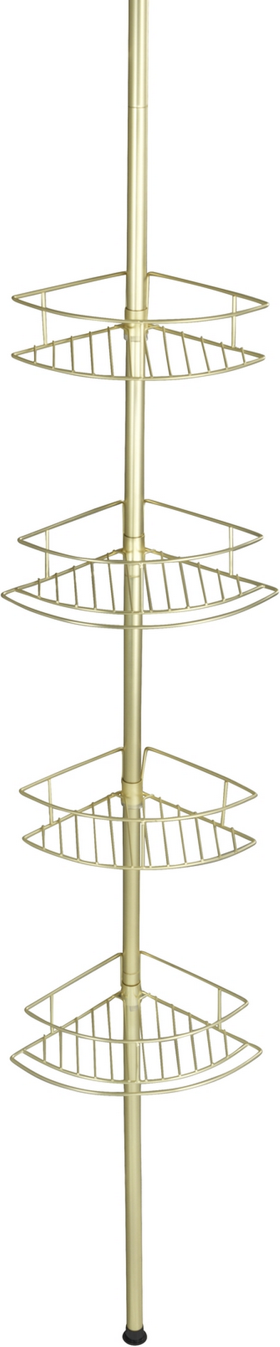 Wenko Teleskop-Eckregal 'Dolcedo' matt gold 4 Körbe 65-275 cm