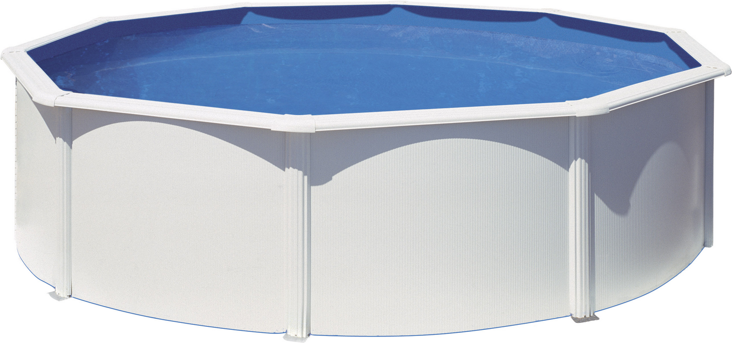 GRE Stahlwandpool-Set 'Atlantis' Ø 480 x 132 cm mit Sicherheitsleiter und Sandfilteranlage