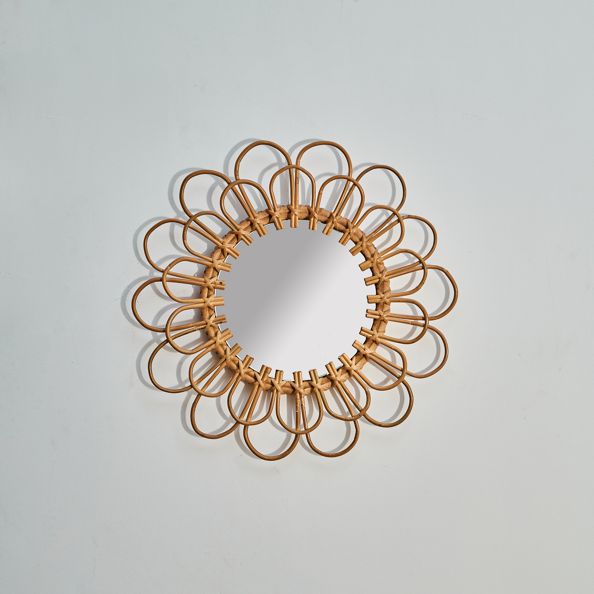 Wandspiegel 'Marrakesh' Rattan Ø 40 cm