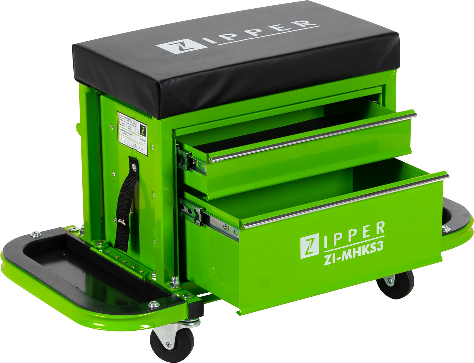 Thumbnail - Zipper Montagehocker mit Schubfächern 'ZI-MHKS3' grün