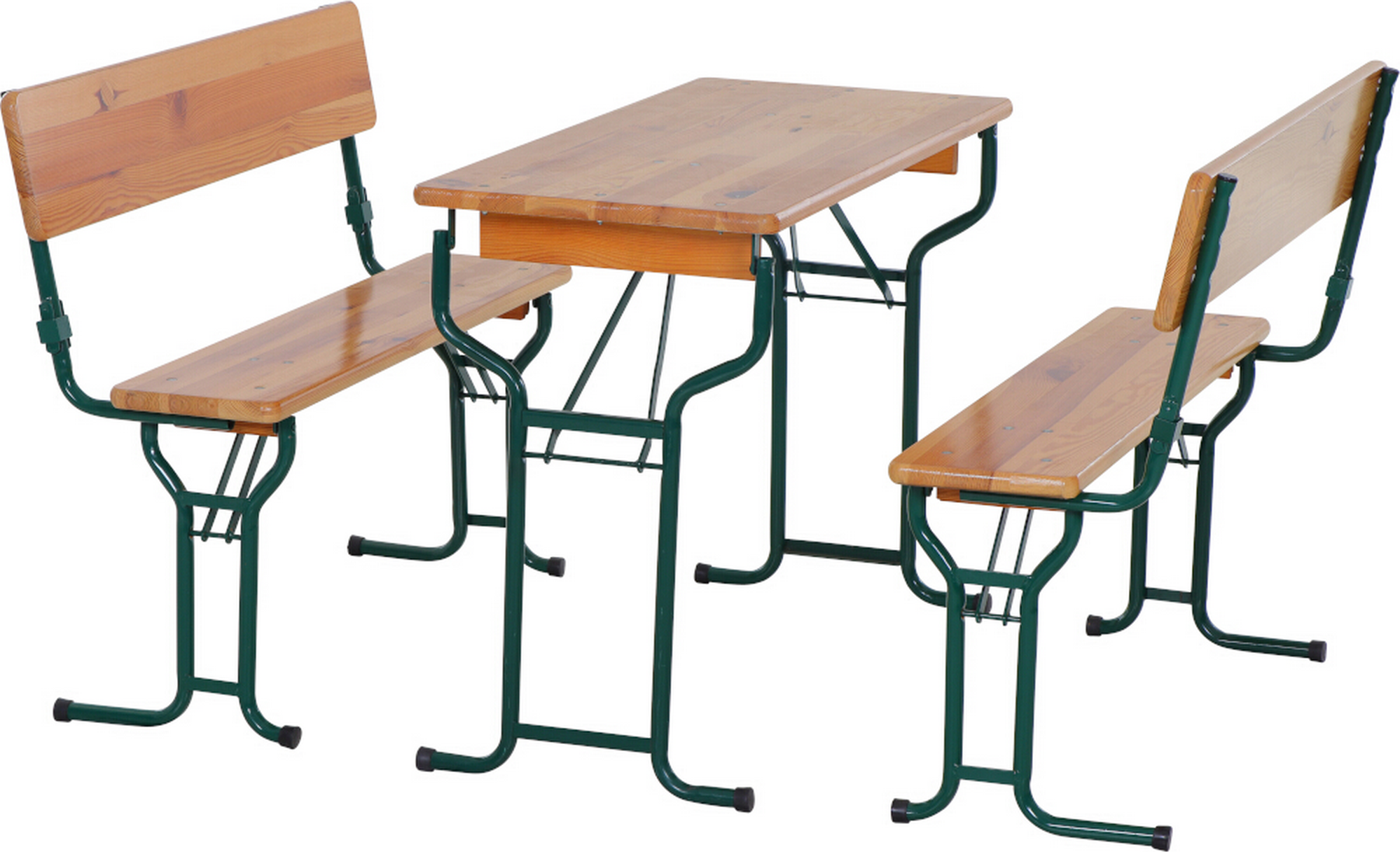 Natura Festzeltgarnitur Kiefernholz/Stahl 50 x 79 x 110 cm 3-teilig