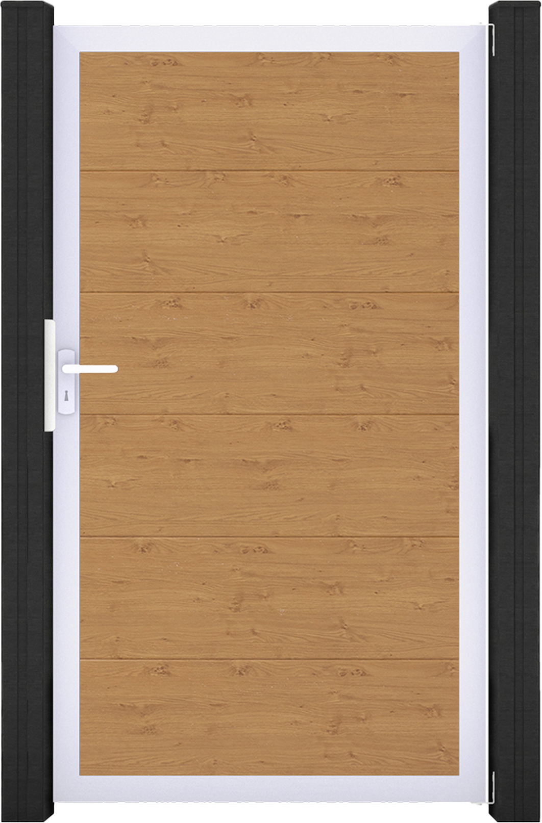 GroJa Einzeltor 'BasicLine' Universal DIN Eichefarben Braun/silber 100 x 180 cm