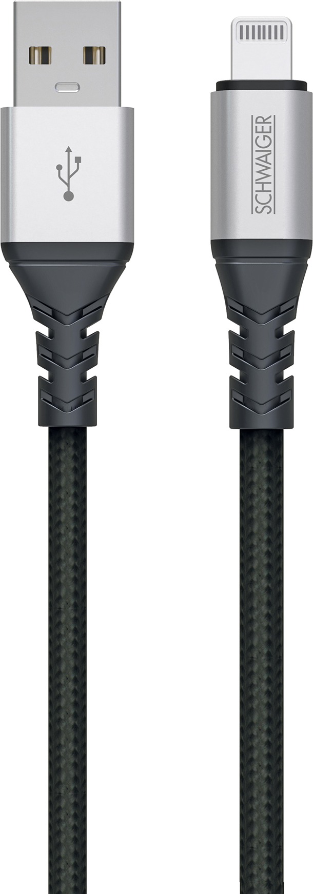 Schwaiger Ladekabel schwarz Typ-C/L Sync 1,2 m