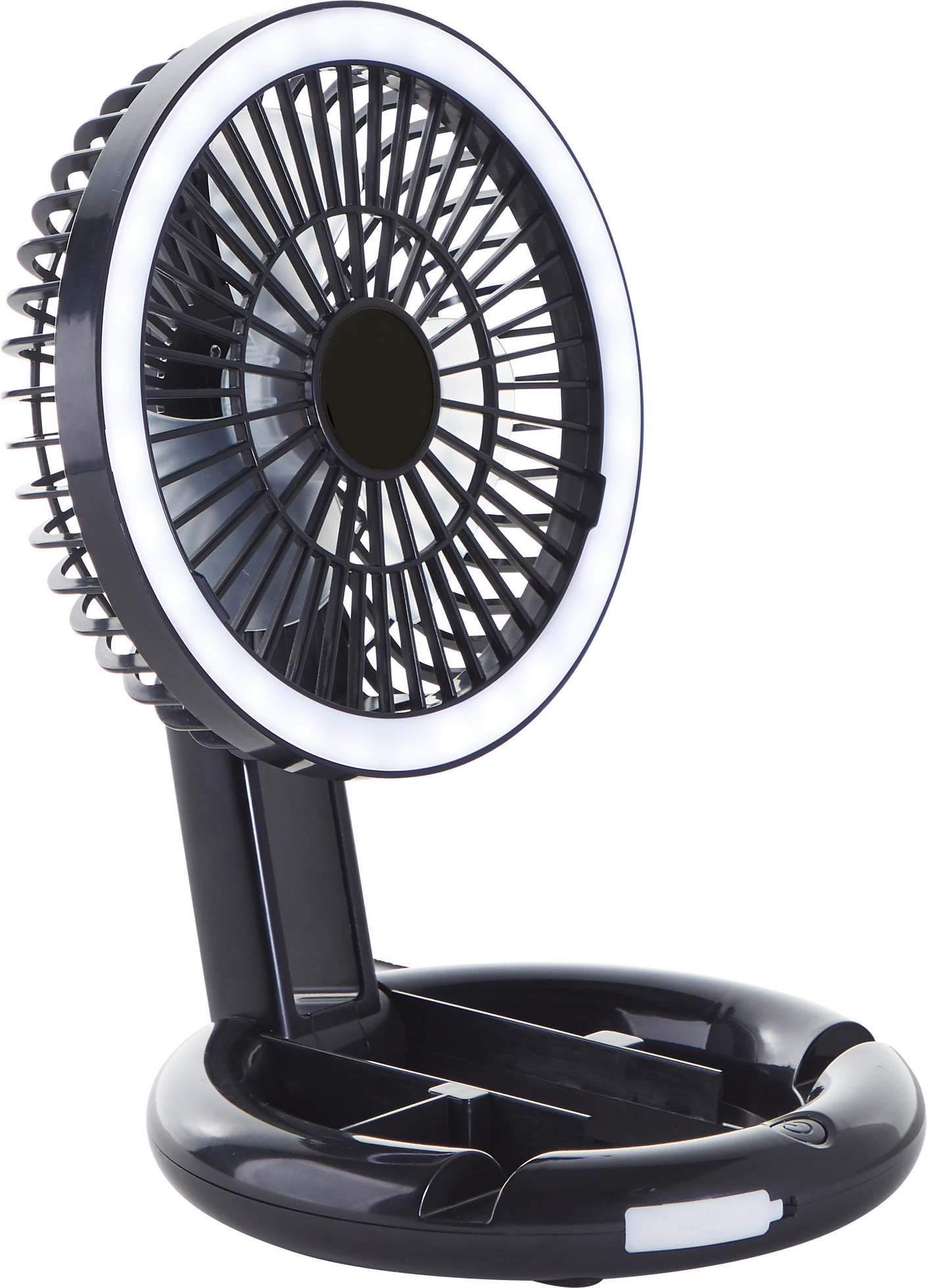 Brilliant Tischleuchte 'Vesto' schwarz Ø 18,9 x 27,5 cm mit Ventilator