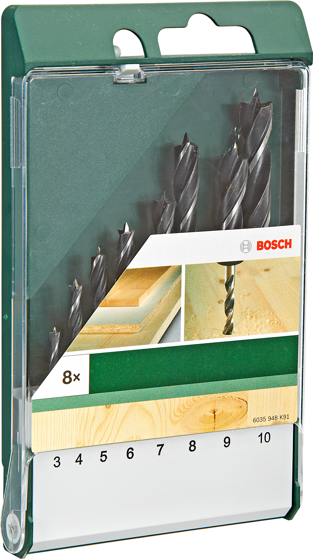 Thumbnail - Bosch Holzbohrerset 8-teilig Ø 3-10 mm