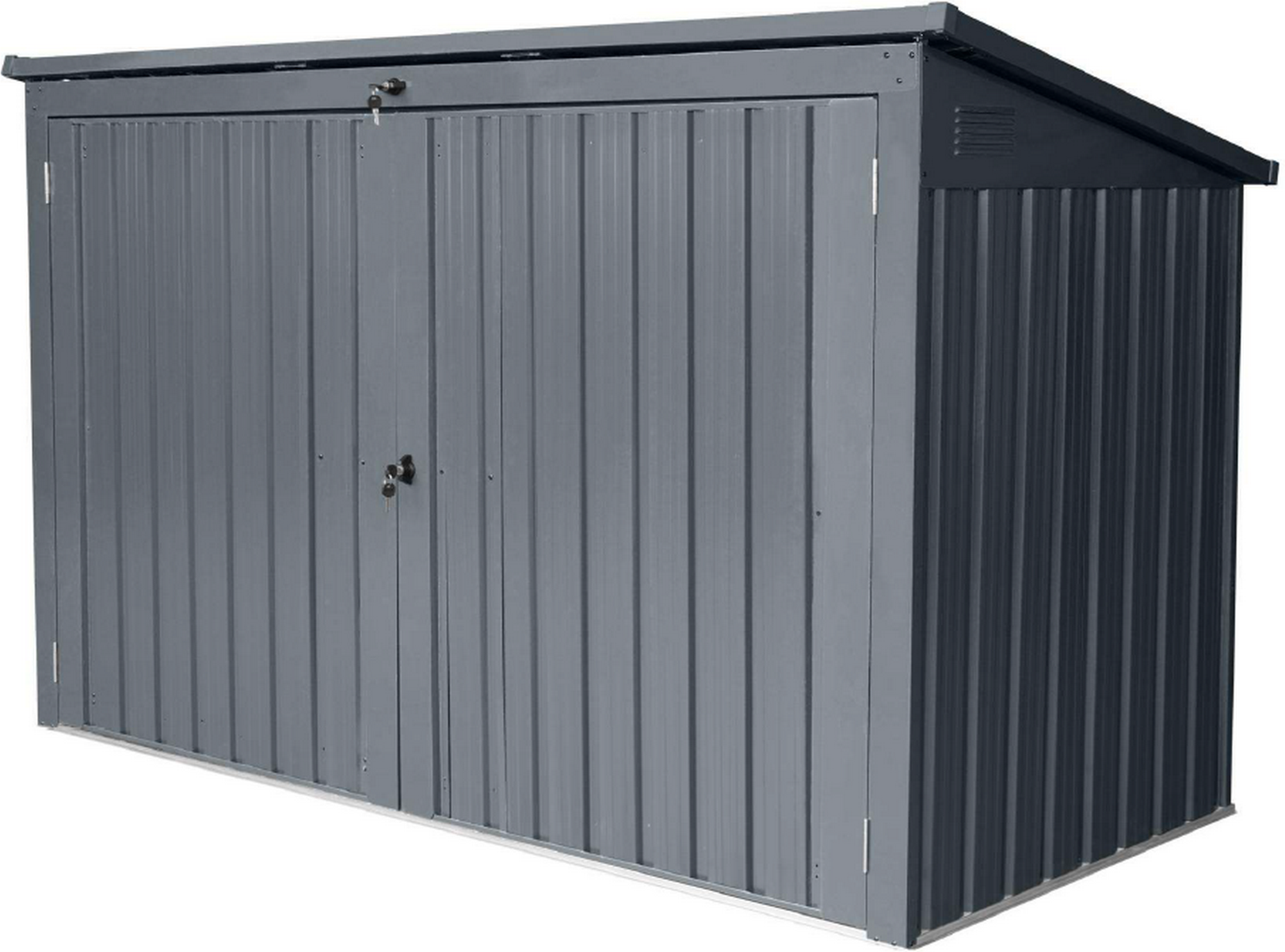 Mülltonnenbox Metall 101 x 212 x 134 cm