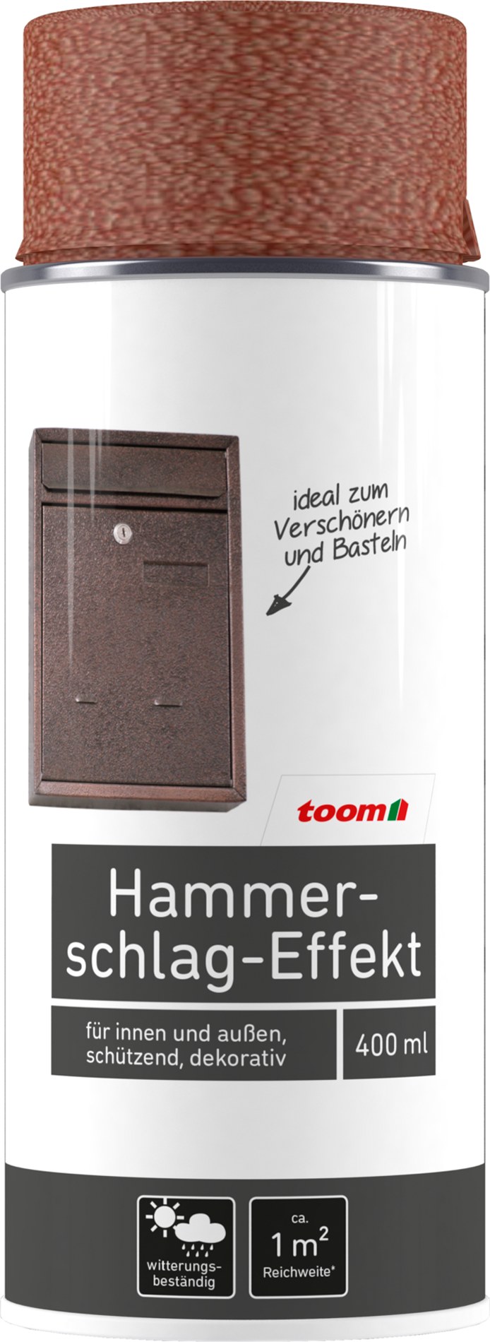 Thumbnail - toom Hammerschlag-Sprühlack kupferfarben glänzend 400 ml
