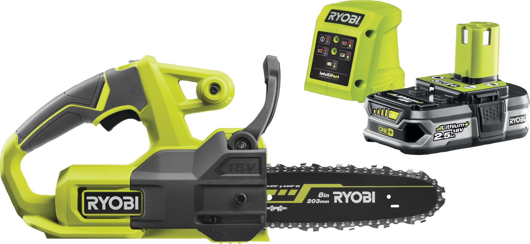Ryobi Akku-Kettensäge 'ONE+ RY18CS20A-125' 18 V mit Akku und Ladegerät