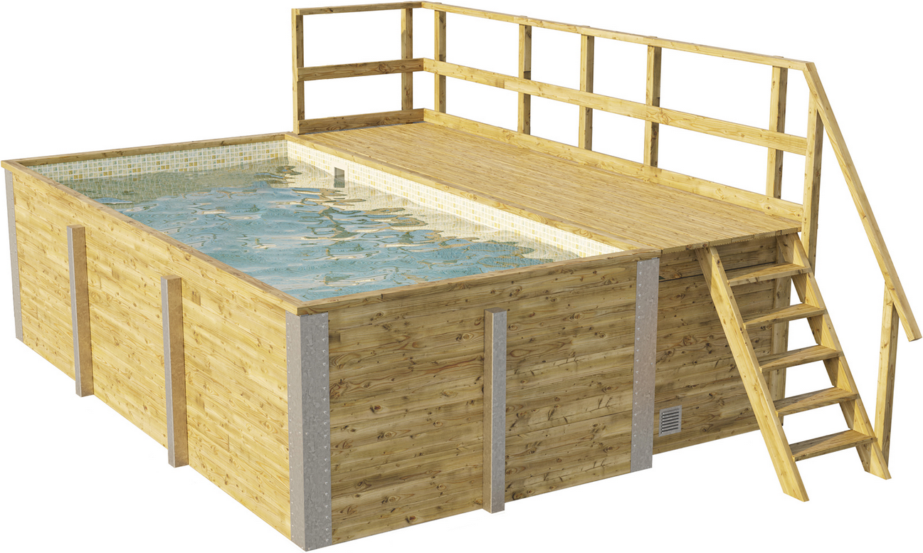 Weka Massivholz-Pool '595' 416 x 203 x 309 cm