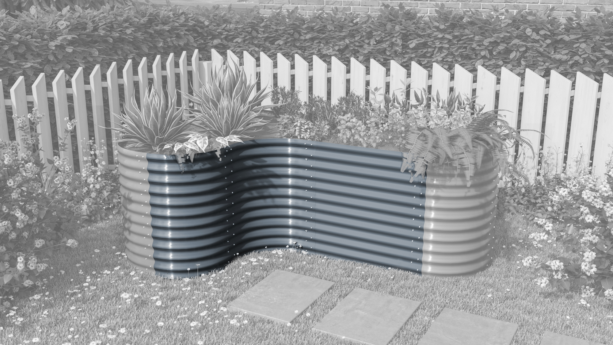 Thumbnail - Vitavia Hochbeet-Erweiterung 'Vita 858 Curve' 80 x 86 cm dunkelgrau