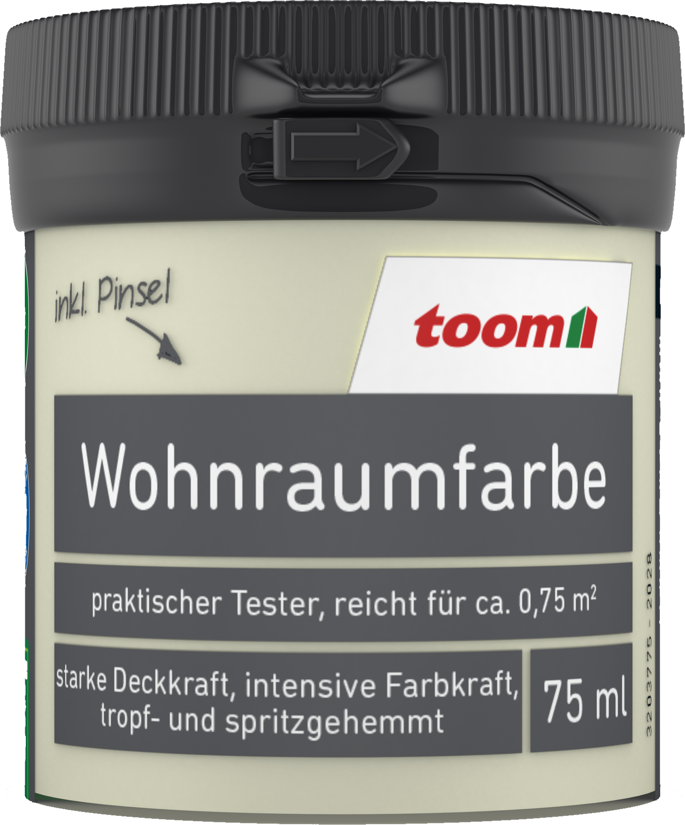 toom Wohnraumfarbe cremeweiß matt 75 ml