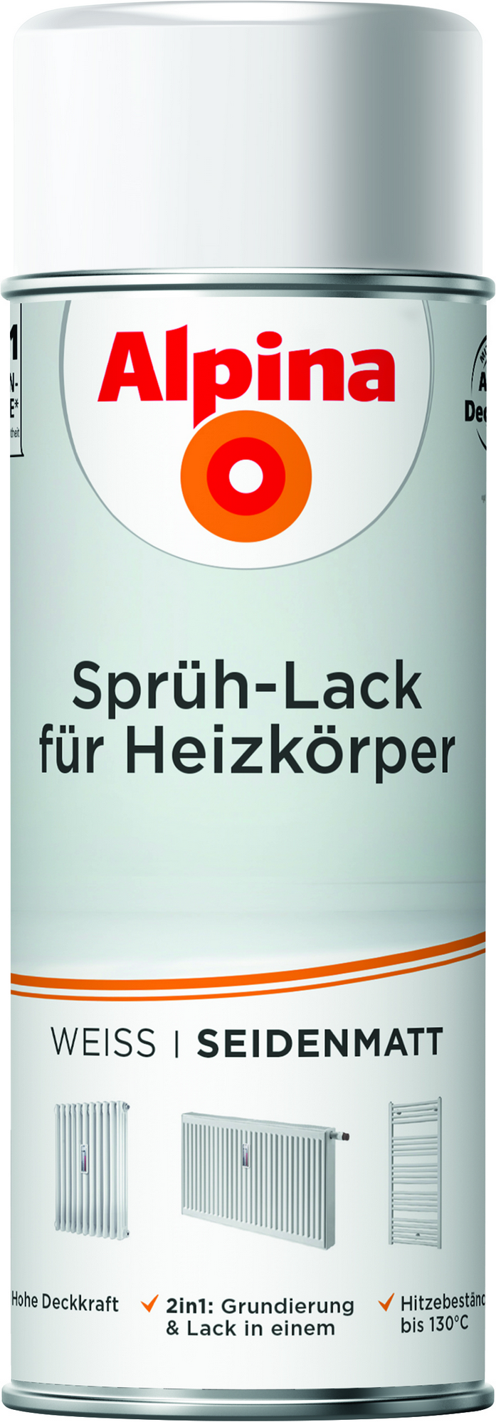 Alpina Heizkörper-Sprühlack weiß seidenmatt 400 ml