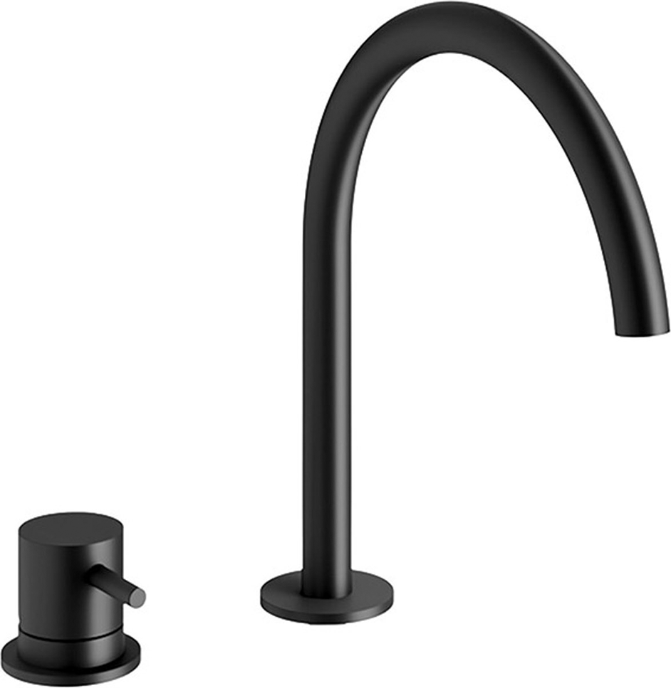 Chris Bergen 2-Loch-Waschtischarmatur 'Caja', schwarz matt 25 cm