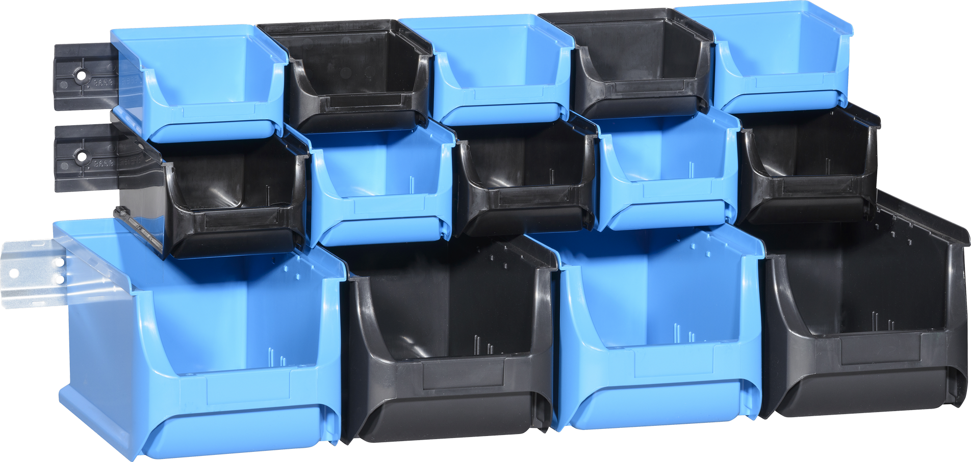 Allit ProfiPlus Sichtboxen 'Set 1+2+3/17' schwarz/blau