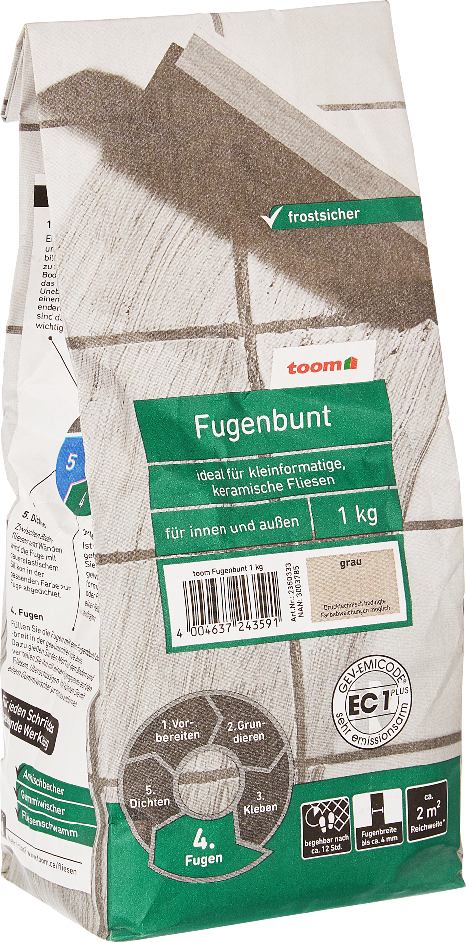 toom Fugenbunt grau 1 kg