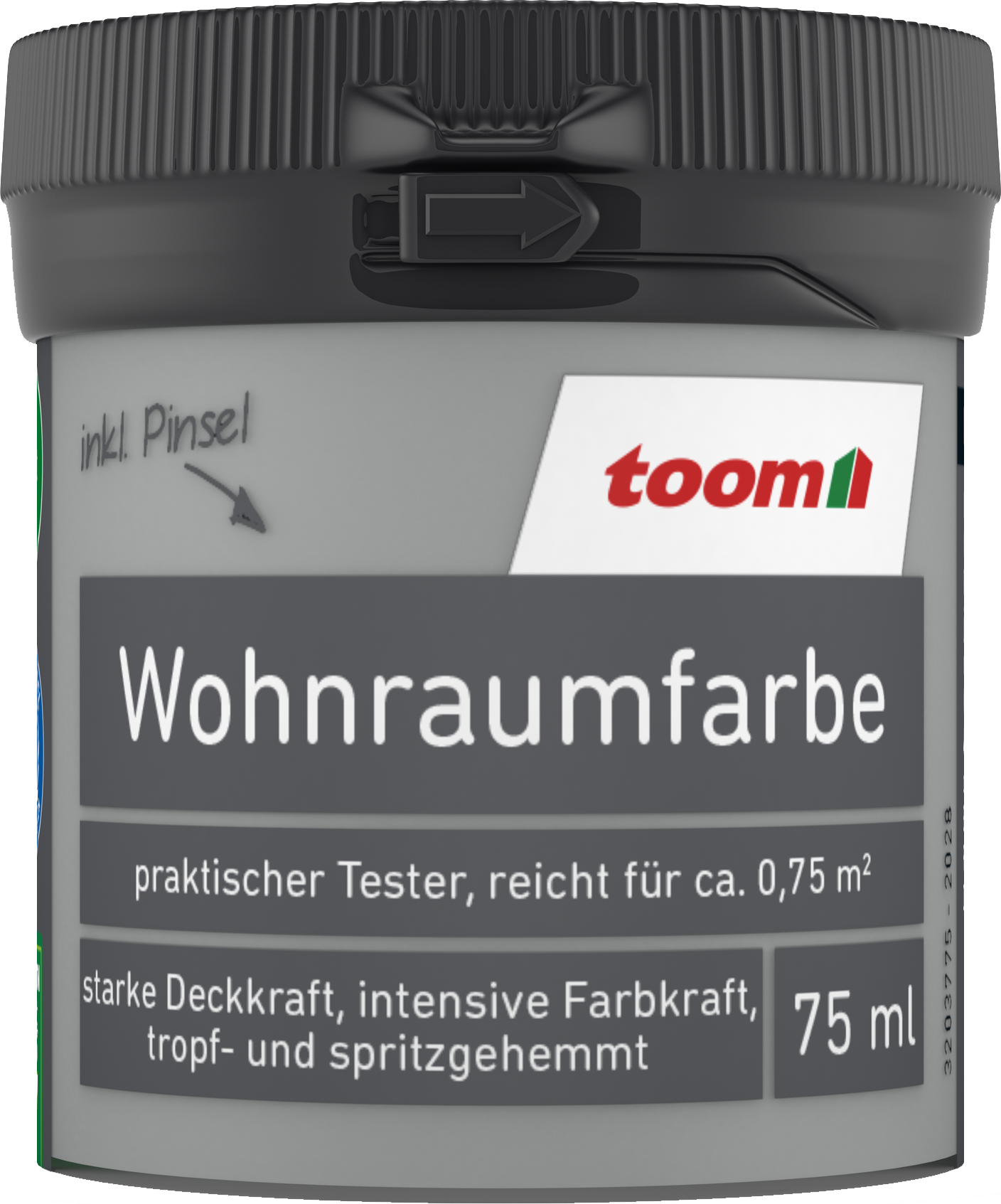 toom Wohnraumfarbe betongrau matt 75 ml