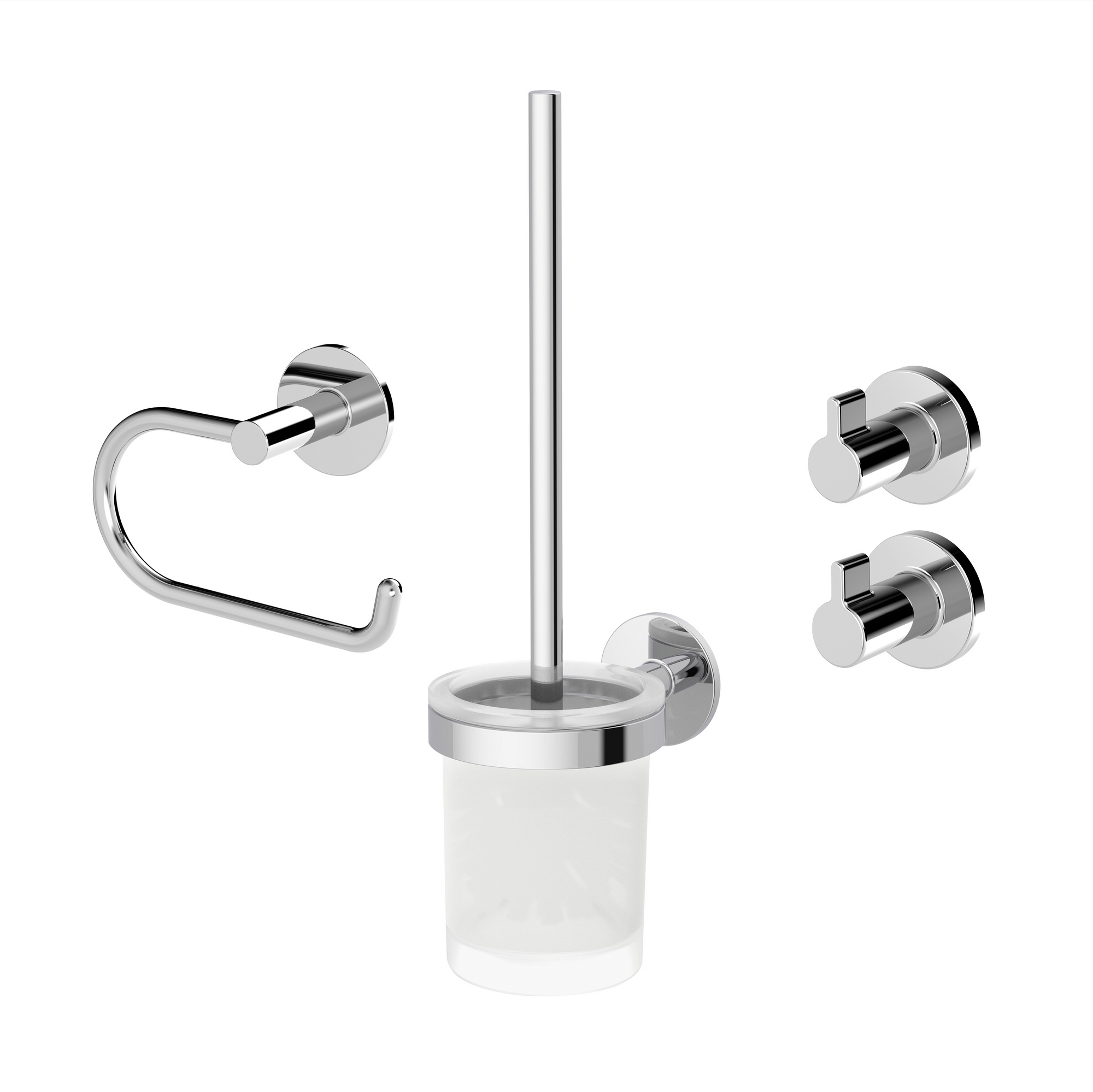 Lenz Badaccessoire-Set 'Vida' chromfarben 4-teilig