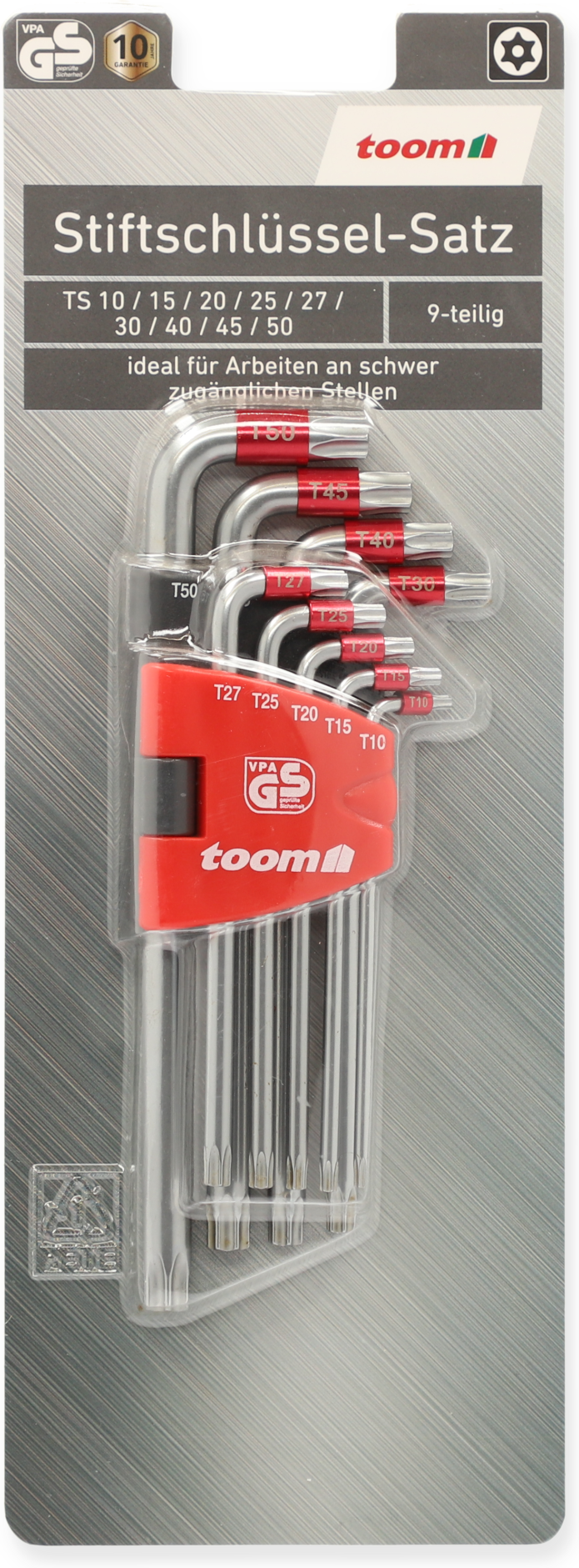 toom Stiftschlüssel-Set Torx 9-teilig