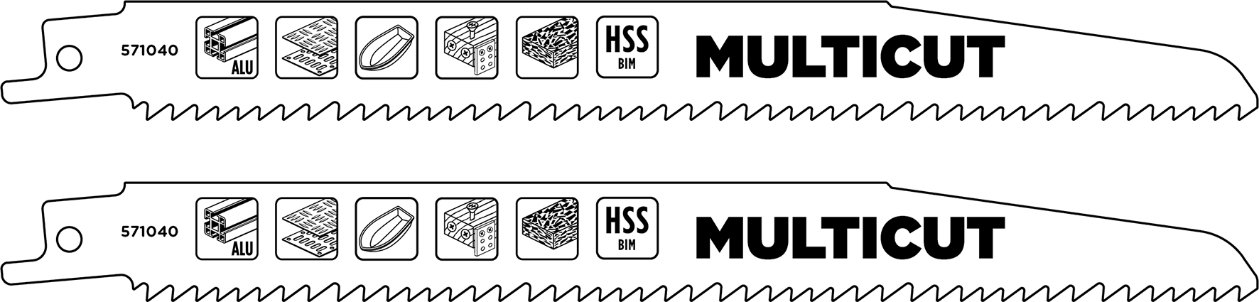 kwb Multicut BiM-Säbelsägeblätter für den universellen Einsatz 203 mm 2 Stück