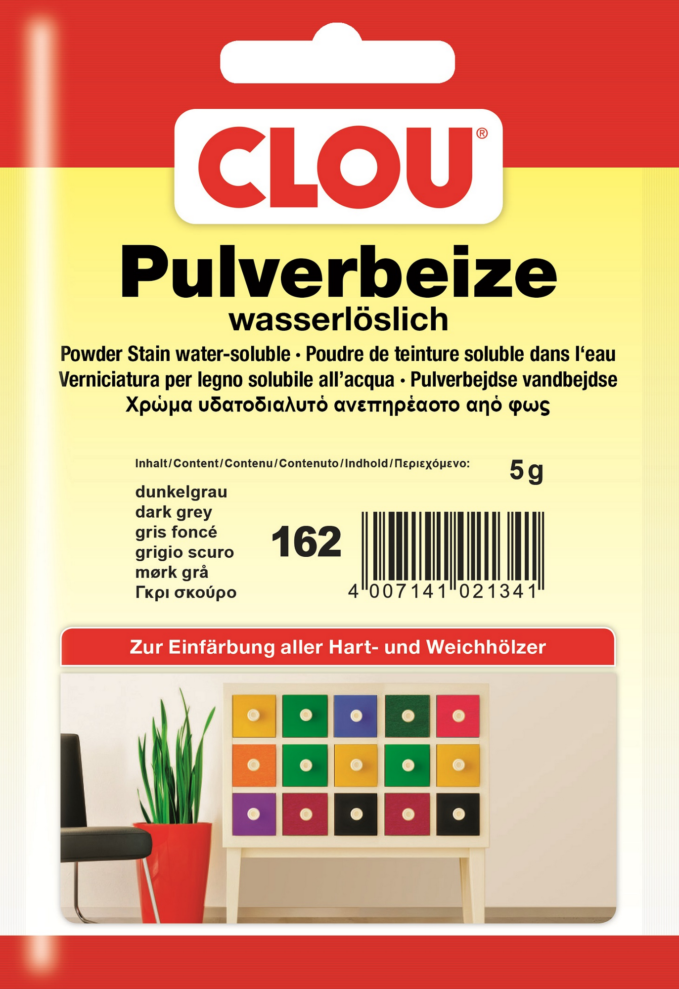 Thumbnail - Clou Wasserbeize-Pulver dunkelgrau 5 g