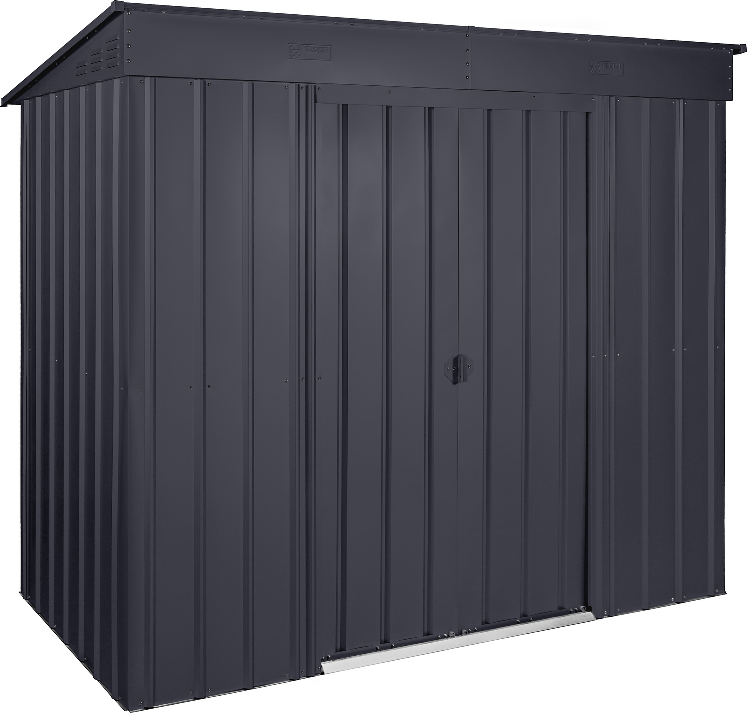 Globel Metallgerätehaus 'Skillion S84' anthrazit 234 x 113 cm