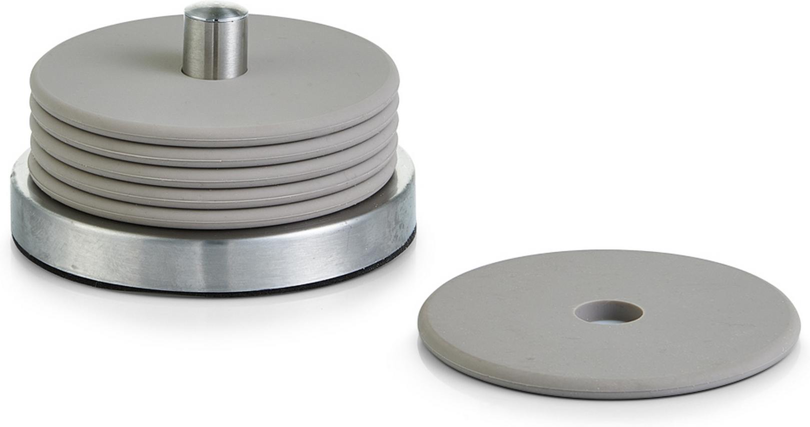 Thumbnail - Zeller Glasuntersetzer grau Ø 10 x 6 cm