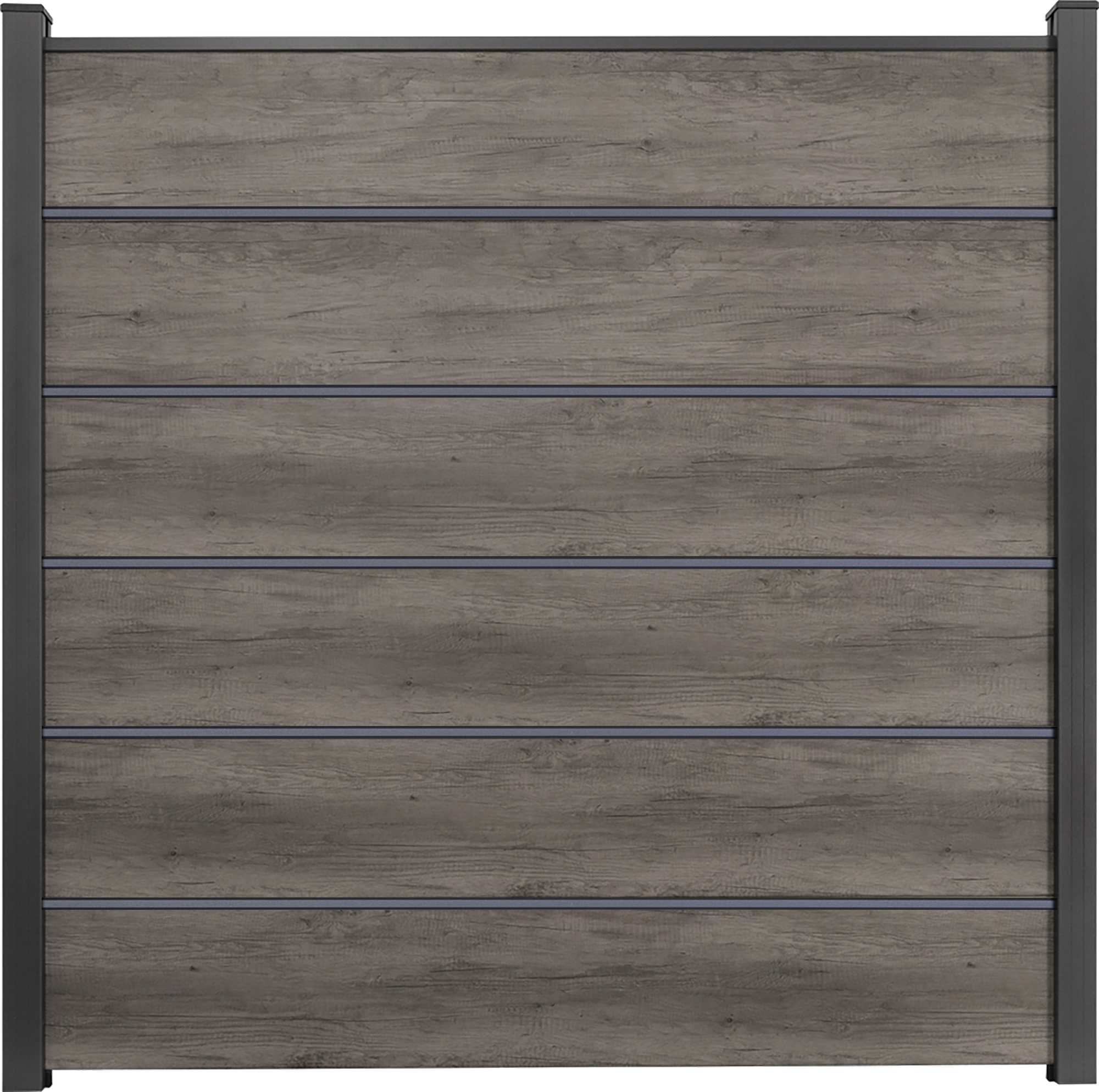 GroJa Steckzaun 'BasicLine Premium' Stecksystem Eichefarben dunkel 180 x 180 cm