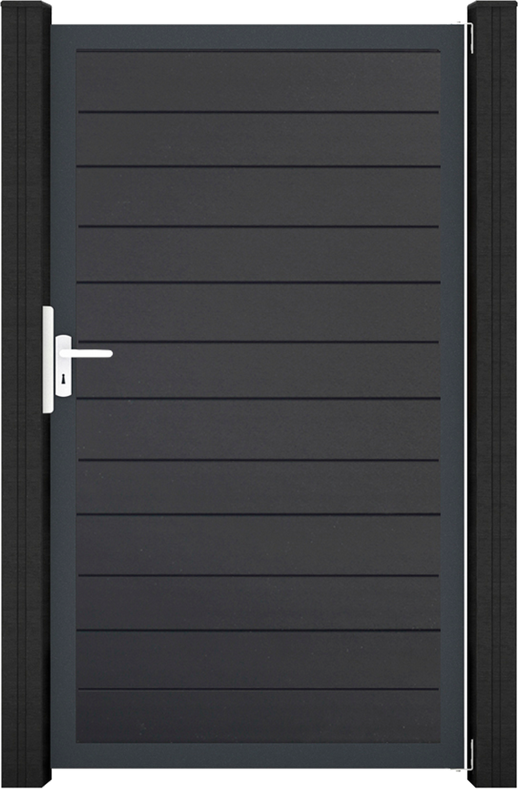 GroJa Einzeltor 'BasicLine' Universal DIN anthrazit/anthrazit 100 x 180 cm