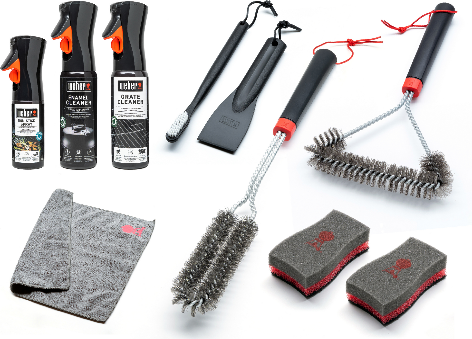 Weber Reinigungsset für Gasgrills aus Emaille, 10-teilig