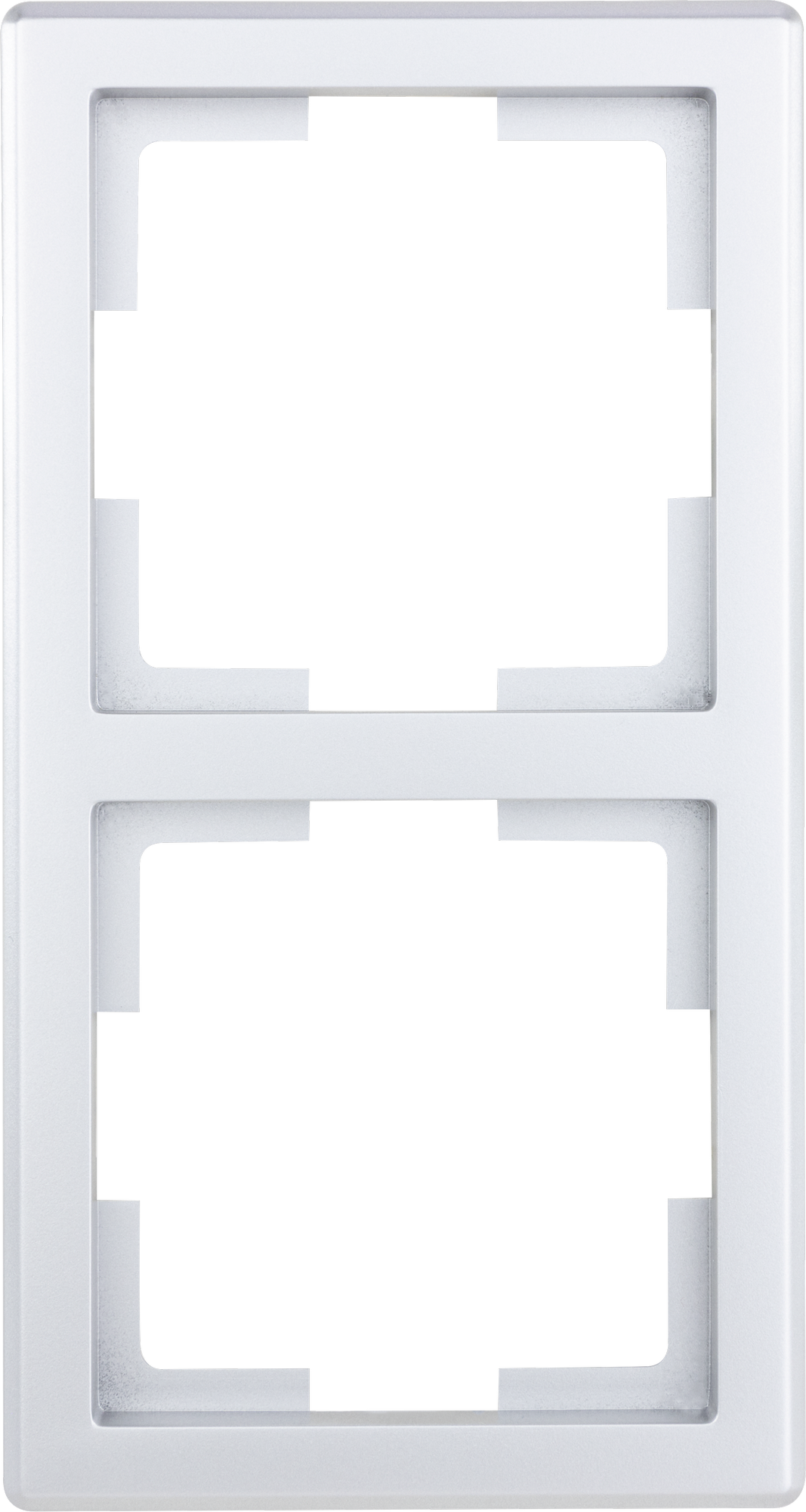 Abdeckrahmen 'Designline' 2-fach silbern