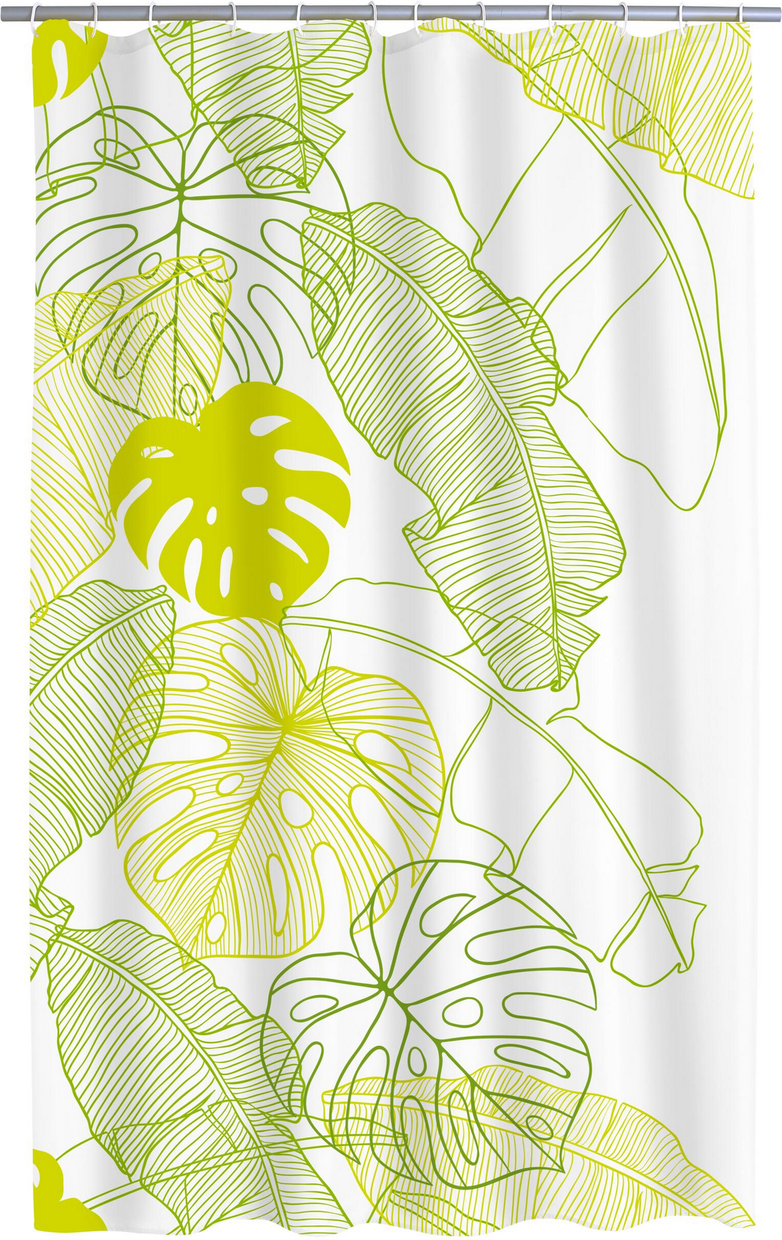 toom Duschvorhang 'Tropical' Textil grün 180 x 200 cm